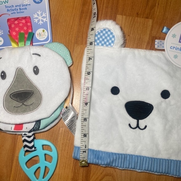 Set of two‎ Polar Bear Crinkle Blankie and touch and learn crinkle pages - Picture 4 of 5